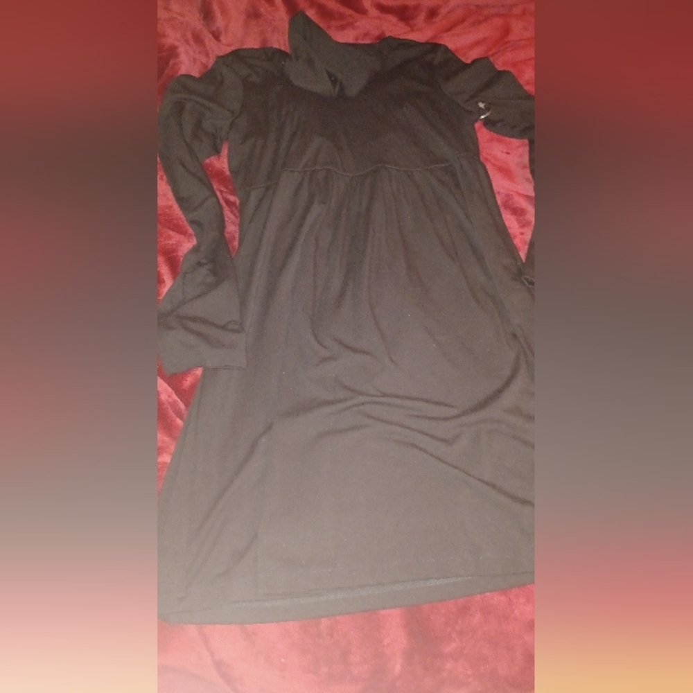 New Elegant Black Empire Waist Dress